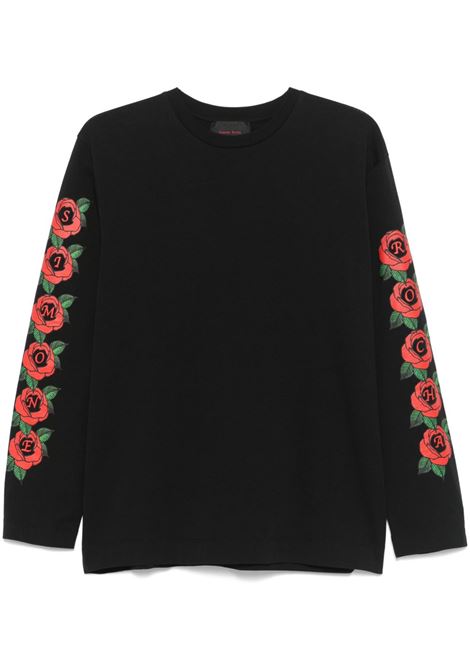 Black Cluster Rose Logo-print T-shirt Simone Rocha - men